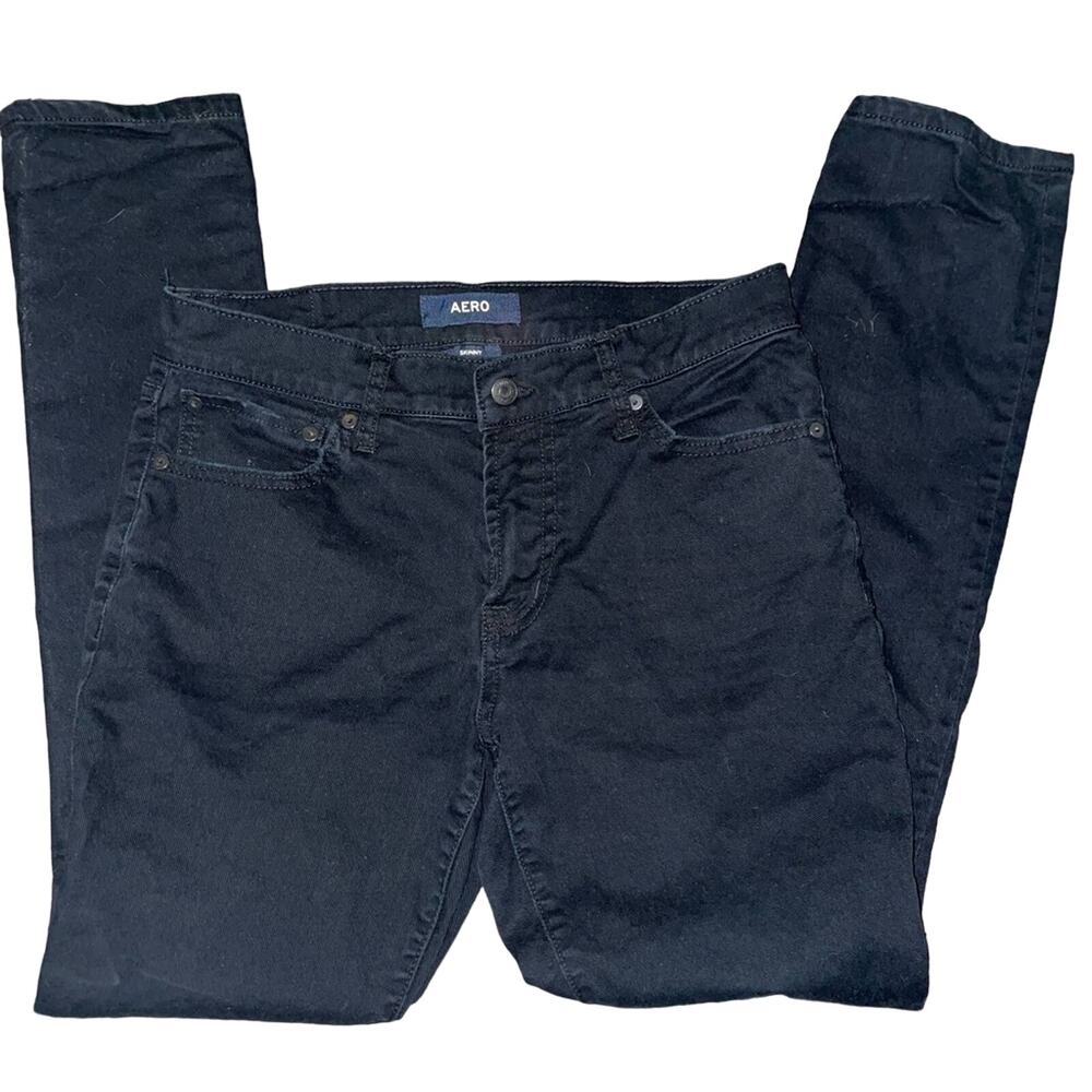 Mens Aero skinny jeans black 30x32